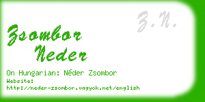 zsombor neder business card