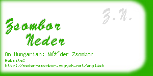 zsombor neder business card